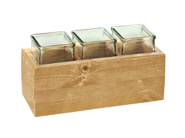14" Rustic Pine Rectangular Glass Chalkboard,  6"H