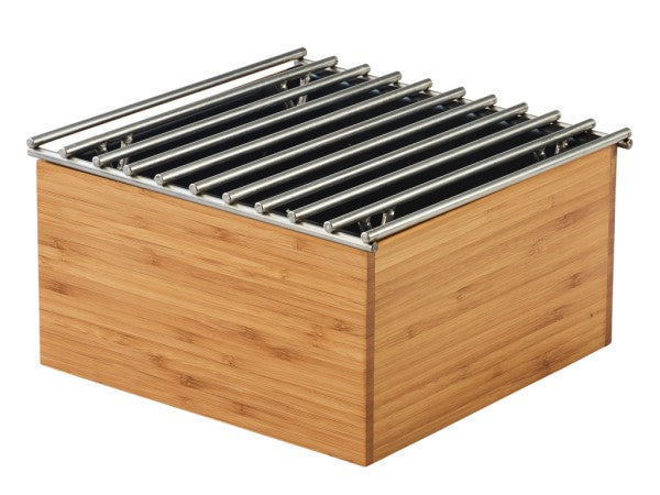 Bamboo 9-3/4" x 9-3/4" x 5-1/2" Square Chafer Alternative Wire Grill