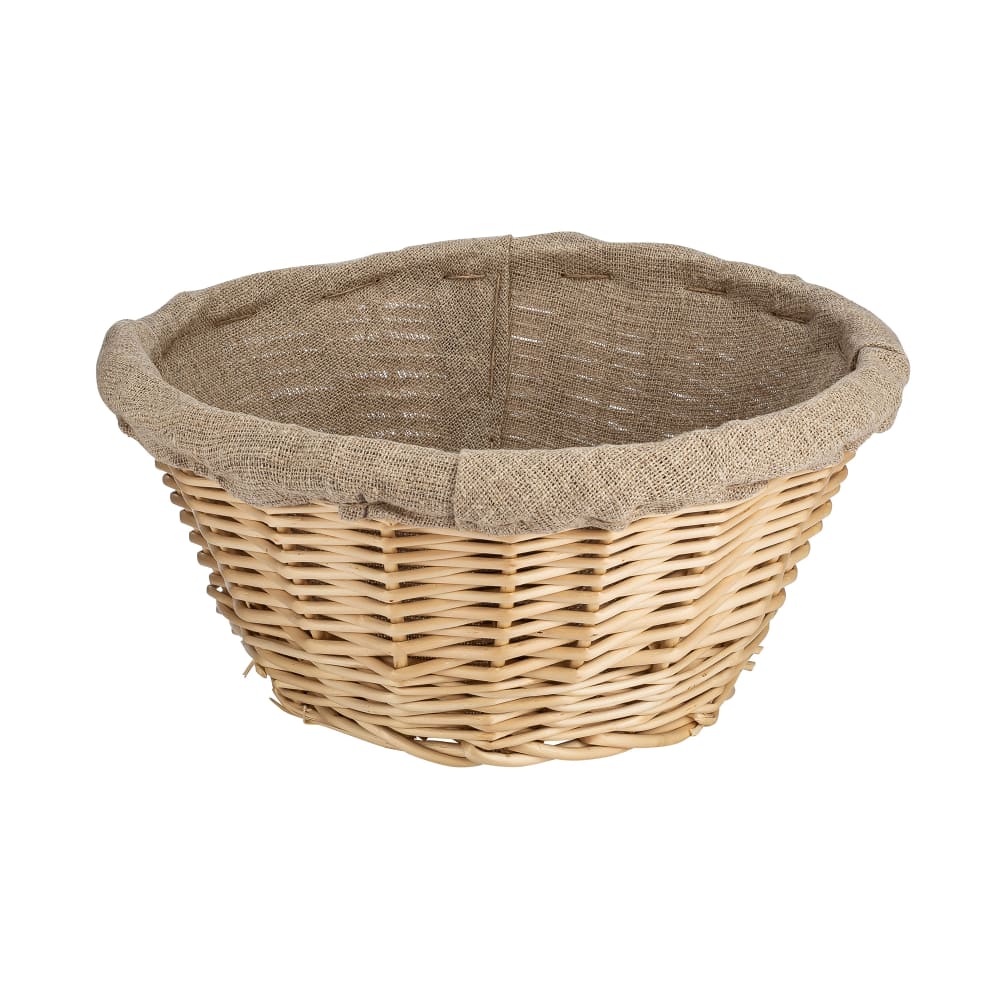 1 lb. Round Banneton Proofing Basket, Linen Lined