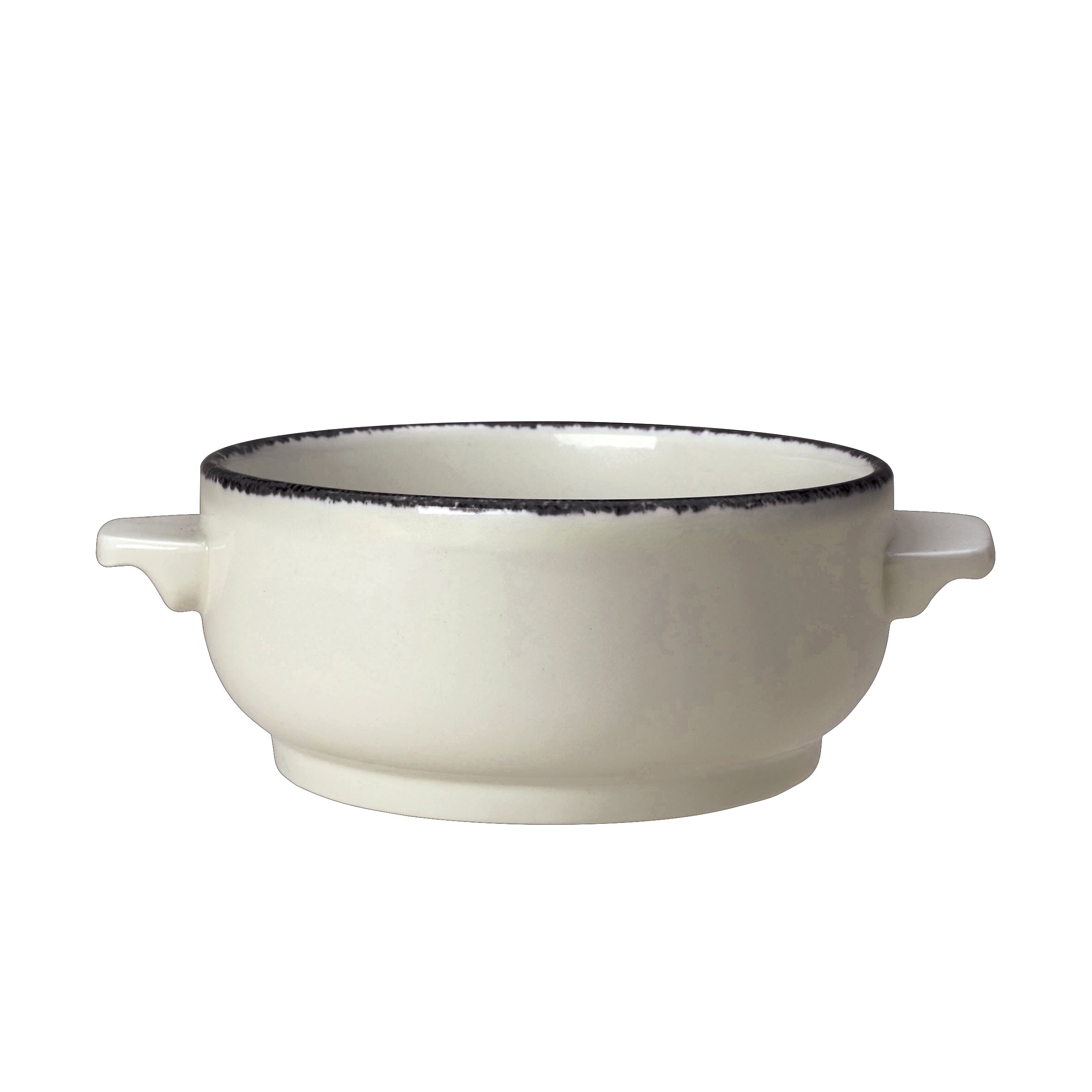 Soup Bowl Base L 6.5" W 4.875" (15.0 Oz) Charcoal Dapple