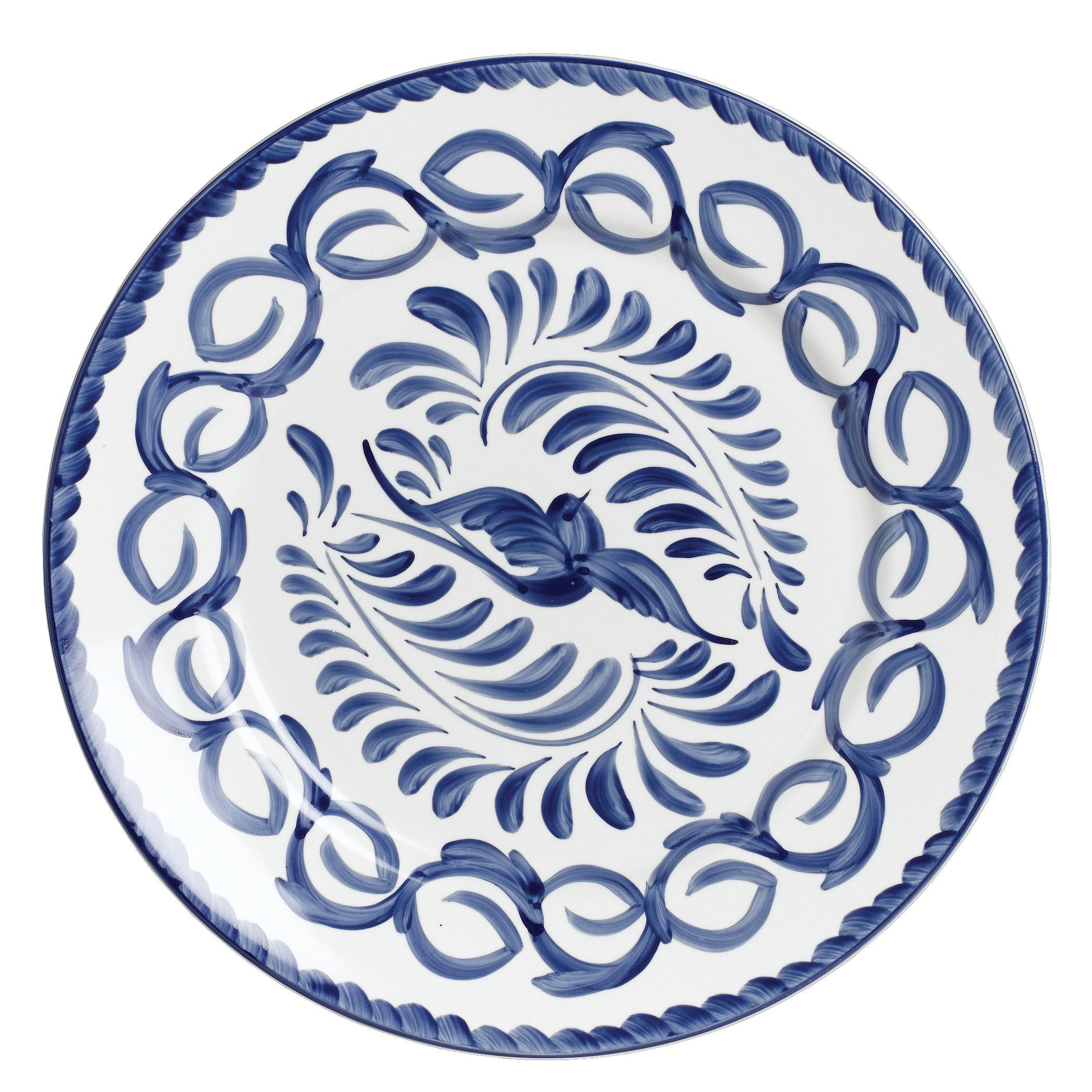 Chop Plate 13.0" Dia. Puebla Blue