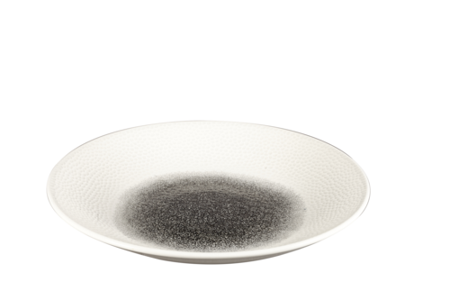 Raku 10" Round Deep Coupe Plate, Isla, Quartz Black