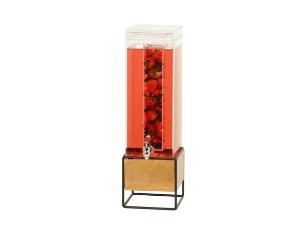 8" Rustic Pine Square Acrylic Dispenser, Infusion Chamber