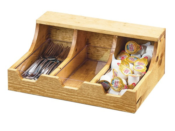 13.75" Rustic Pine Rectangular Pine Wood Organizer