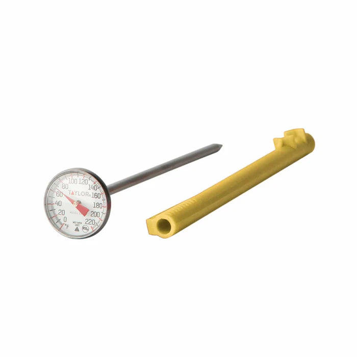 Instant Read Thermometer, yellow, high temperature, 1" dial