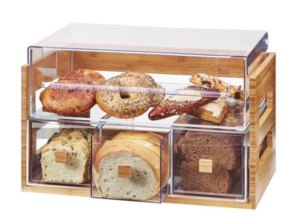 Bamboo 2-Tier Bread Display Case