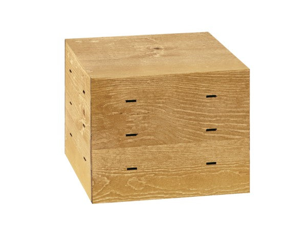 12" Rustic Pine Square Pine Wood Riser