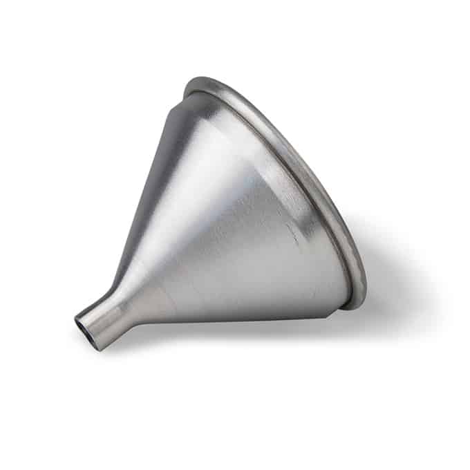 Funnel, 1/2 pt. capacity, 3-7/8"D, Aluminum, Satin Finish