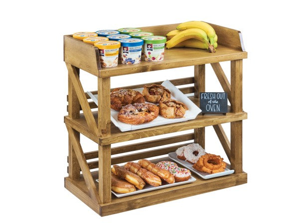 24" Rustic Pine Rectangular Pine Wood Riser