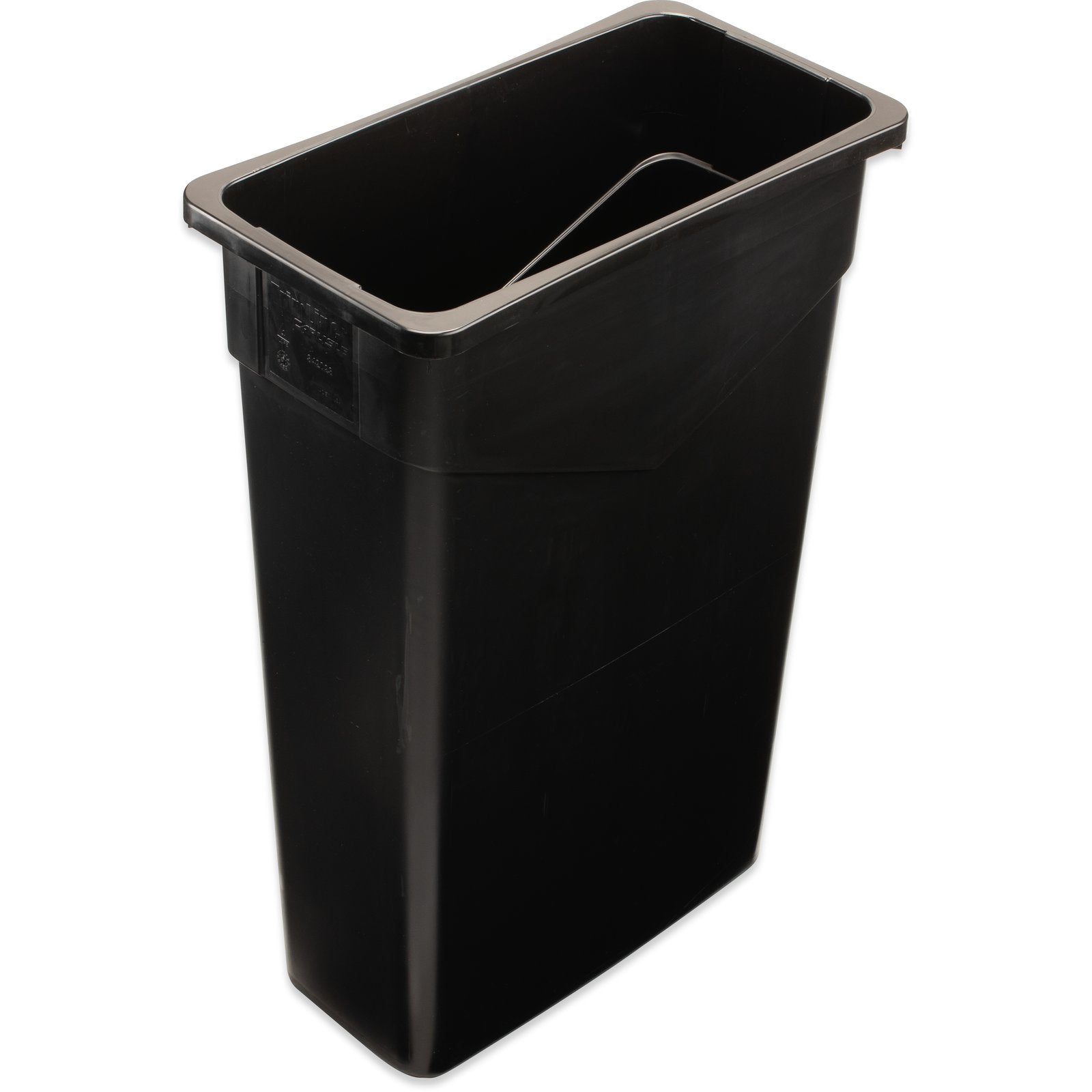 TrimLine 23-Gallon Black Rectangular Waste Container
