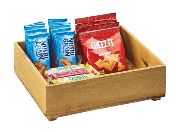12" Rustic Pine Rectangular Pine Wood Item, 10"D