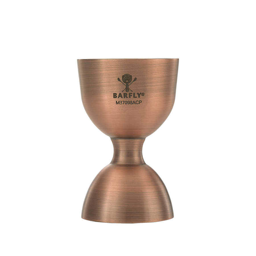 Barfly® 25 & 50 ml Straight Rim Jigger, Antique Copper
