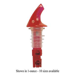 1 oz. Posi-Por™ 2000 Liquor Pourer, Neon Red with No Collar