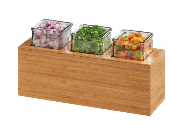 Bamboo Action Station w/3 Glass Jars