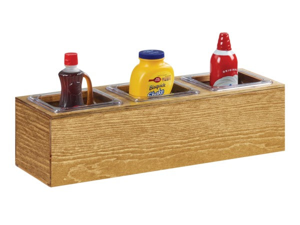 11.75" Rustic Pine Rectangular Pine Wood Holder