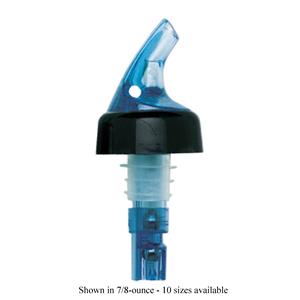 1 oz. Posi-Por™ 2000 Liquor Pourer, Neon Blue with Black Collar