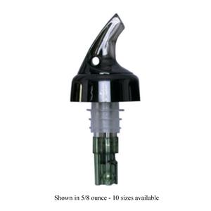 1 oz. Posi-Por™ 2000 Liquor Pourer, Smoke with Black Collar