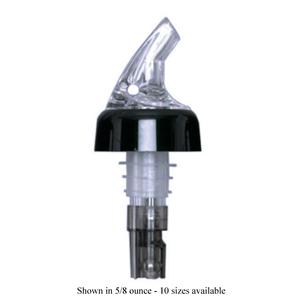 2 oz. Posi-Por™ 2000 Liquor Pourer, Clear with Black Collar