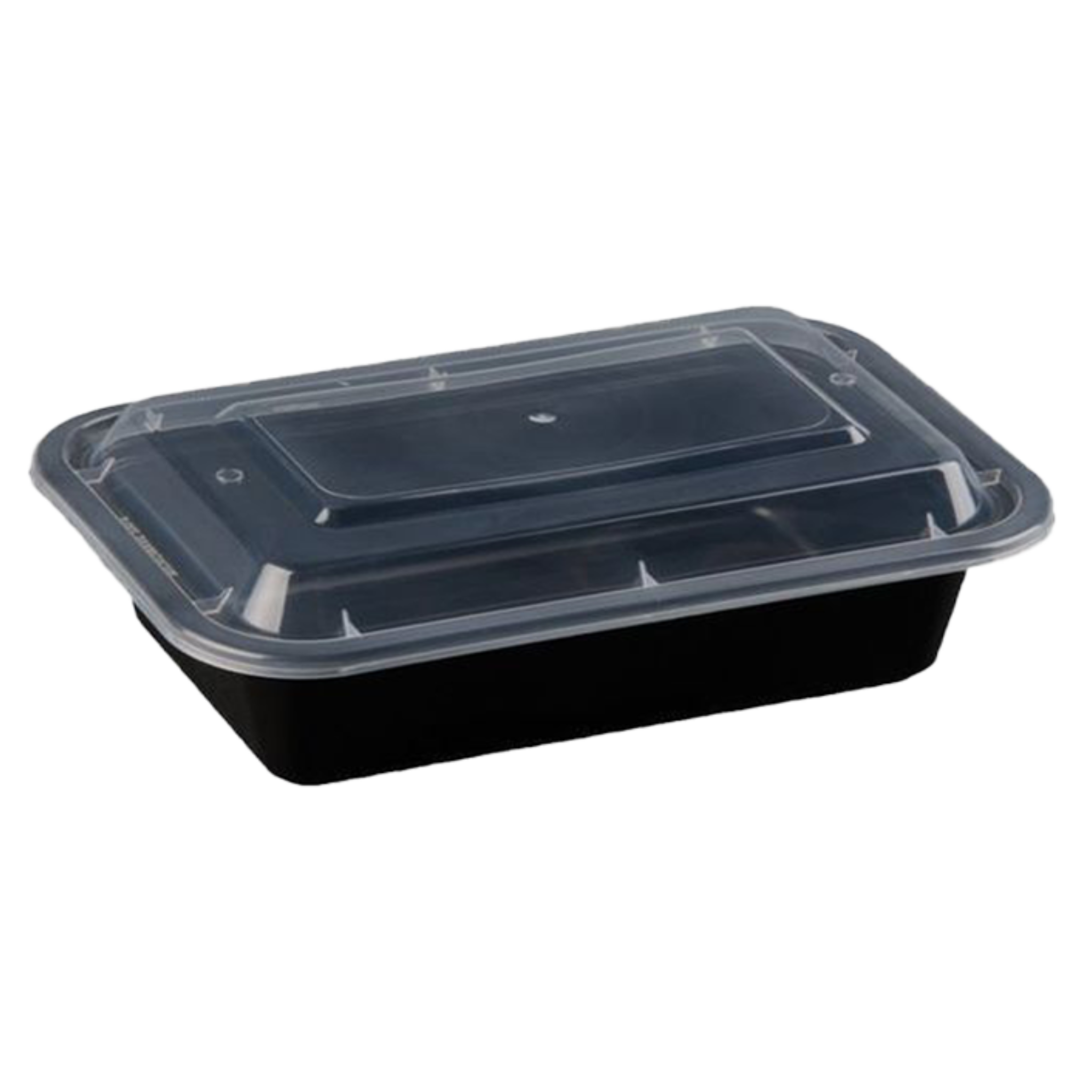 12oz Black Rectangular Heavy Duty Microwavable Food Container, Combo