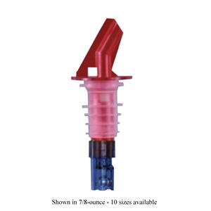 1-1/4 oz. Posi-Por™ Liquor Pourer, Red with No Collar