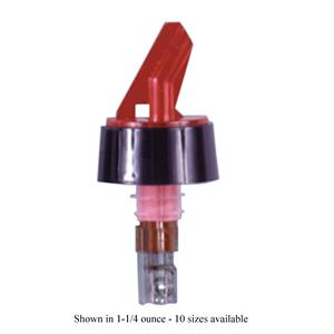 1-1/2 oz. Posi-Por™ Liquor Pourer, Red with Black Collar