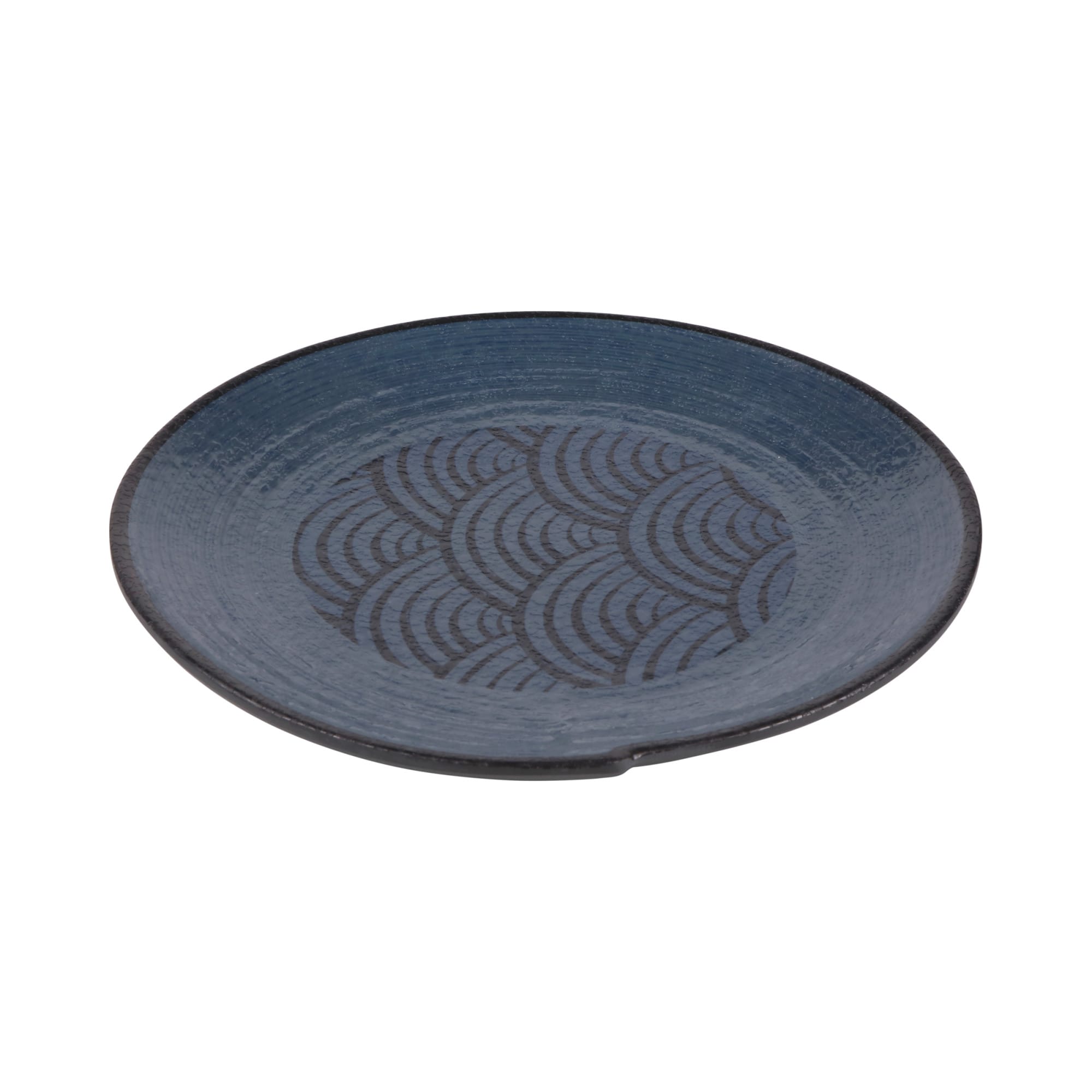 Elite Global Solutions Catalina 8-7/8" Irregular Round Melamine Plate, Dark Blue