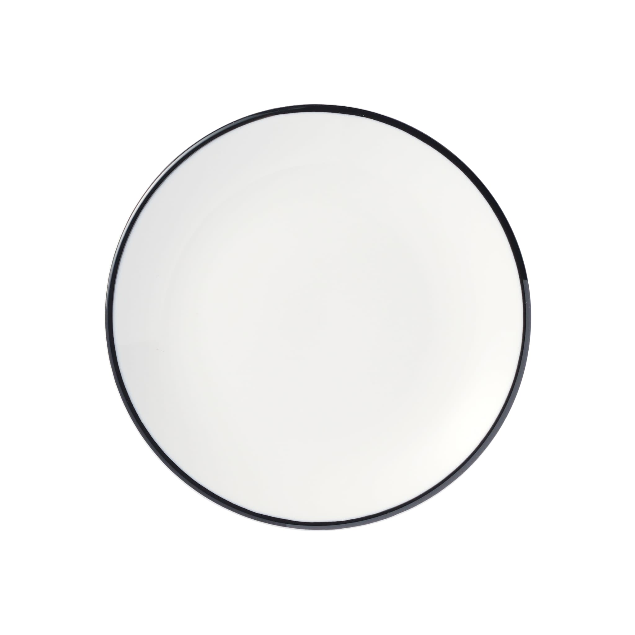 Porcelana Linea 6.5" Coupe Plate, Black