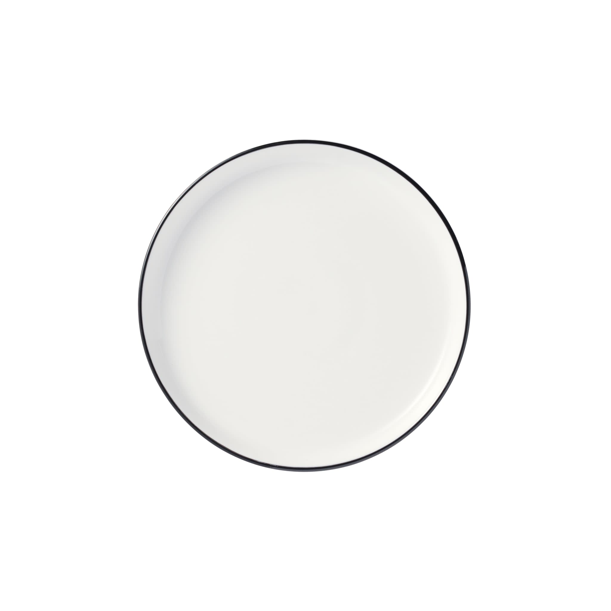 Porcelana Linea 7.75" Stacking Plate, Black