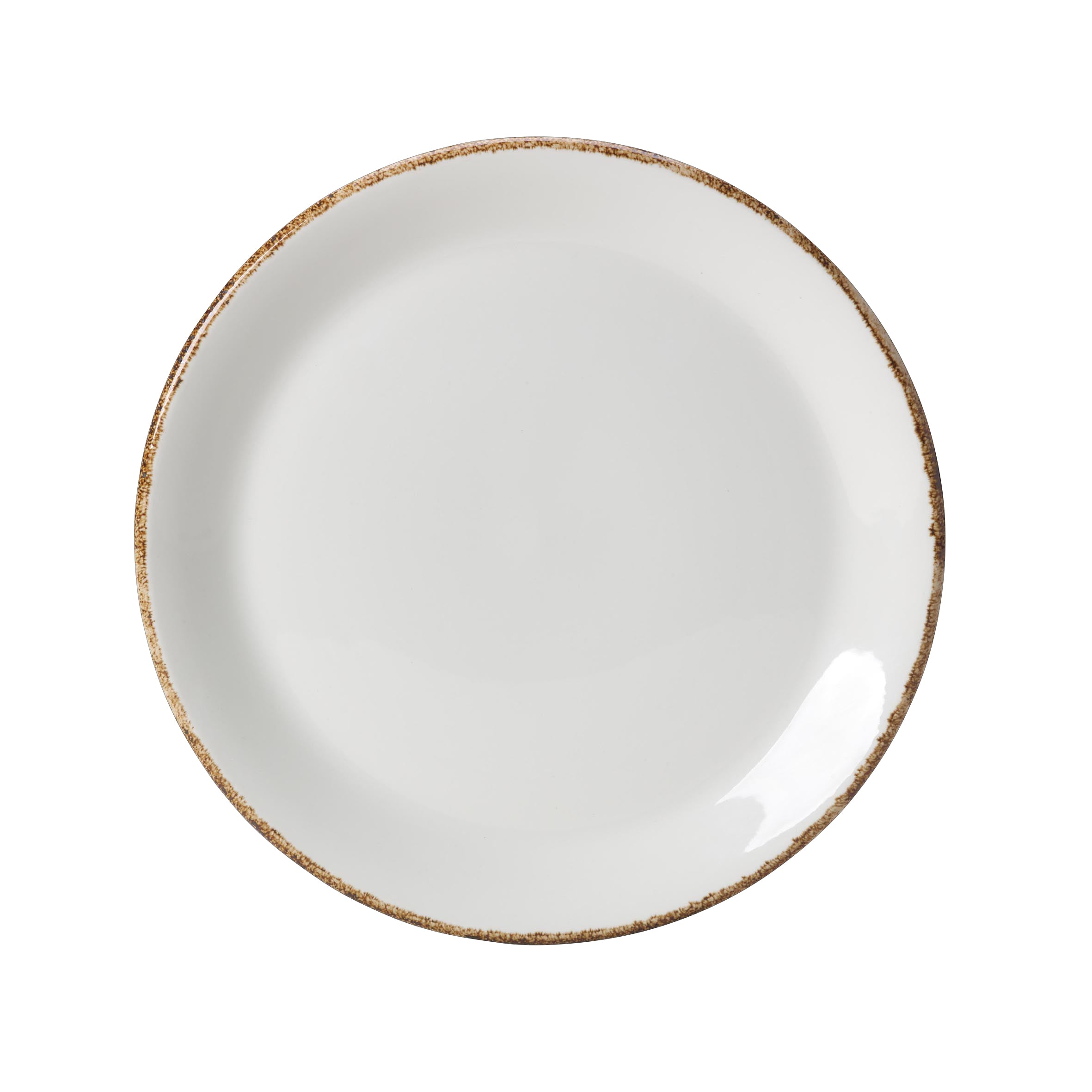 Taste Coupe Plate 11.75" Dia. Brown Dapple
