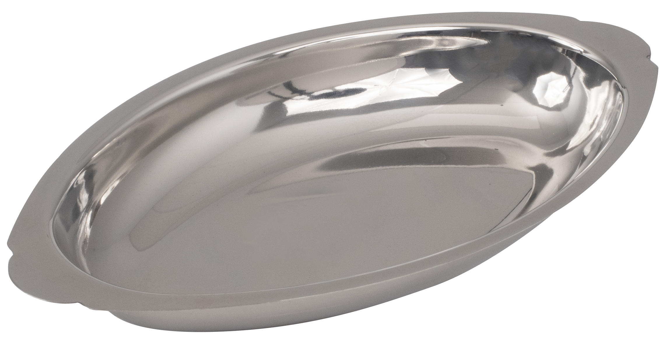 Au Gratin Dish, 12 oz., 8"L, Oval, Mirror Finish, Stainless Steel