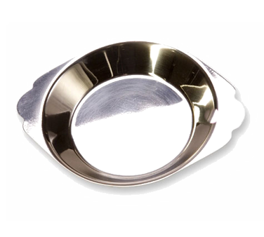 Au Gratin Dish, 8 oz., 7-1/4" L, Round, Mirror Finish, Stainless Steel