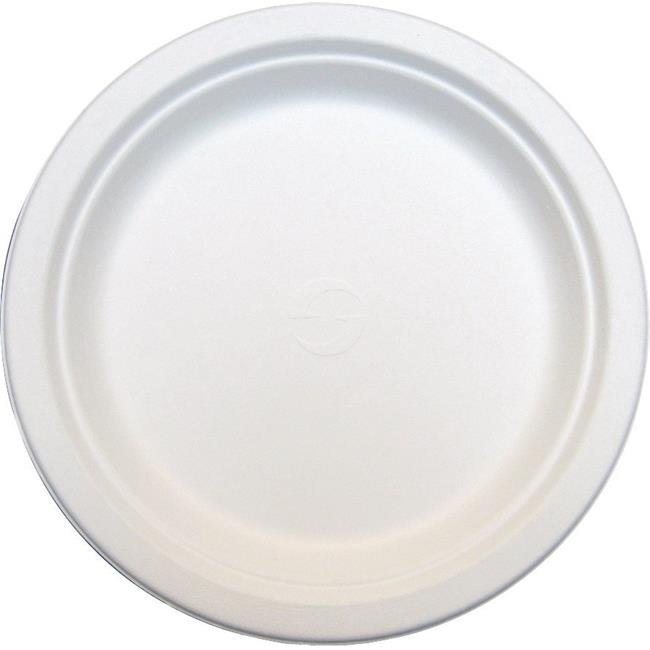 Greenwave 10" White Bagasse Compostable Plate