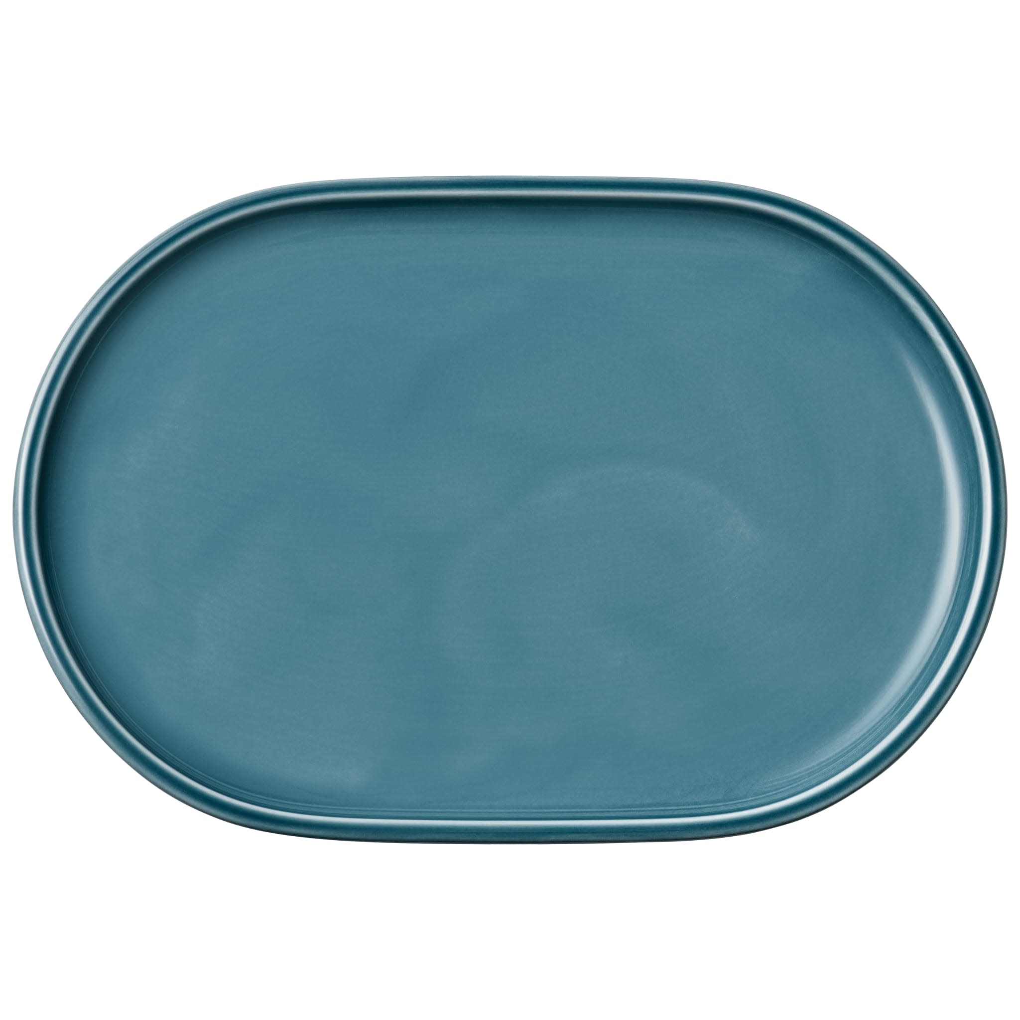Companion Oval Coupe Platter, 9-1/8" x 6-3/8", Petrol Blue