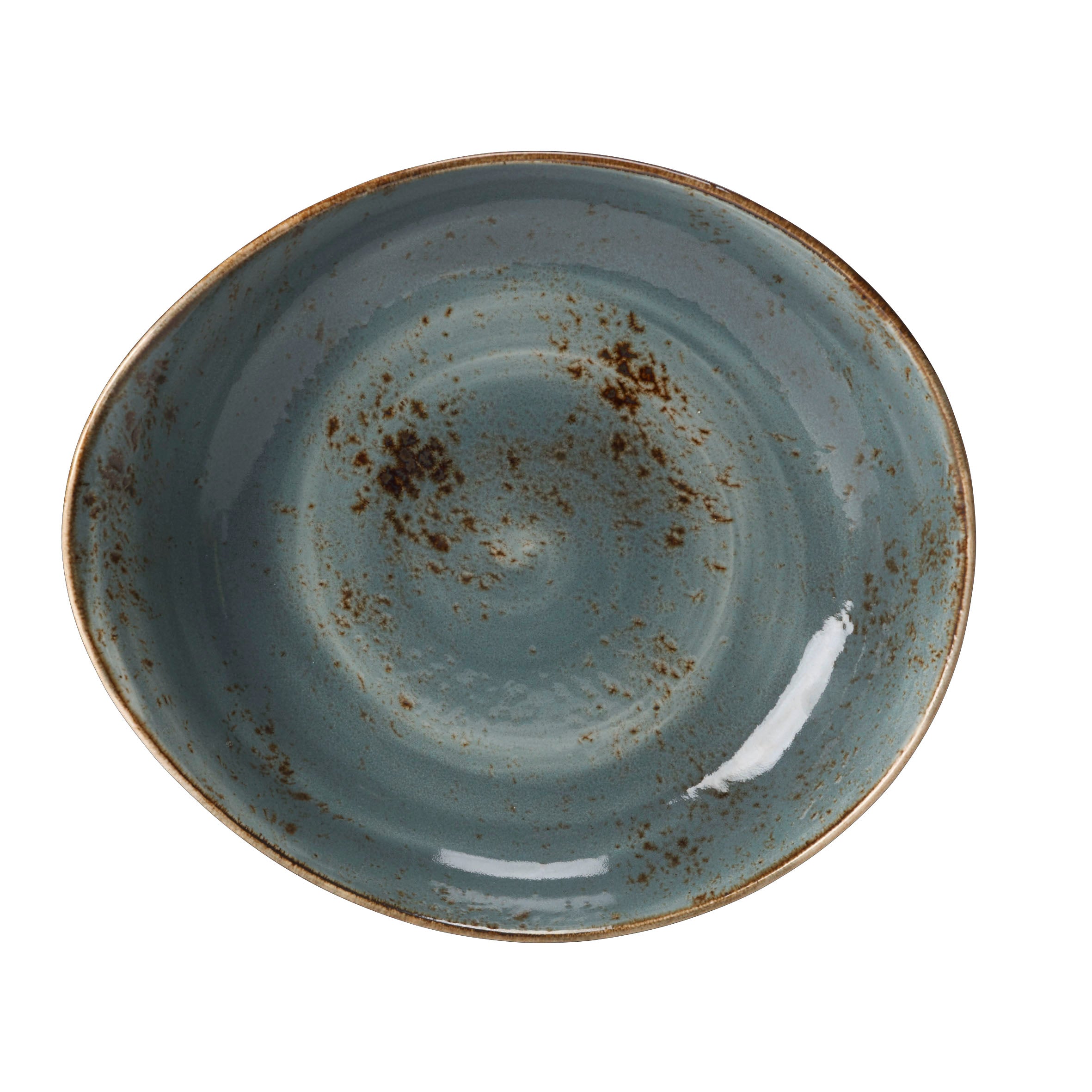 Bowl L 11.0" W 9.5" (32.0 Oz) Craft Blue