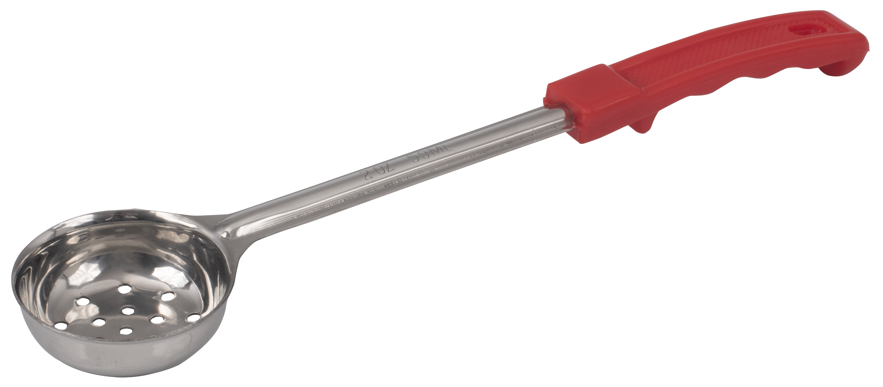 Food Portioner, 2 oz., Perforated, Red Handle