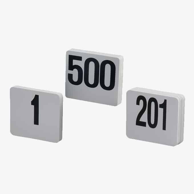 Table Number, Heavy Plastic, Nos. 251-300