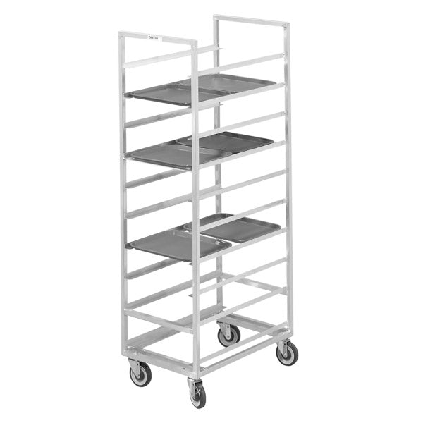 24 Pan End Load Aluminum Cafeteria Tray Rack