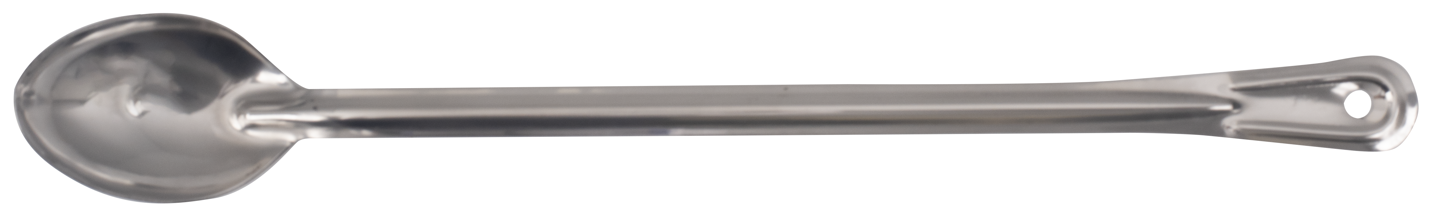 Basting Spoon, 21"L, Solid, Non-Insulated Handle, Stainless Steel