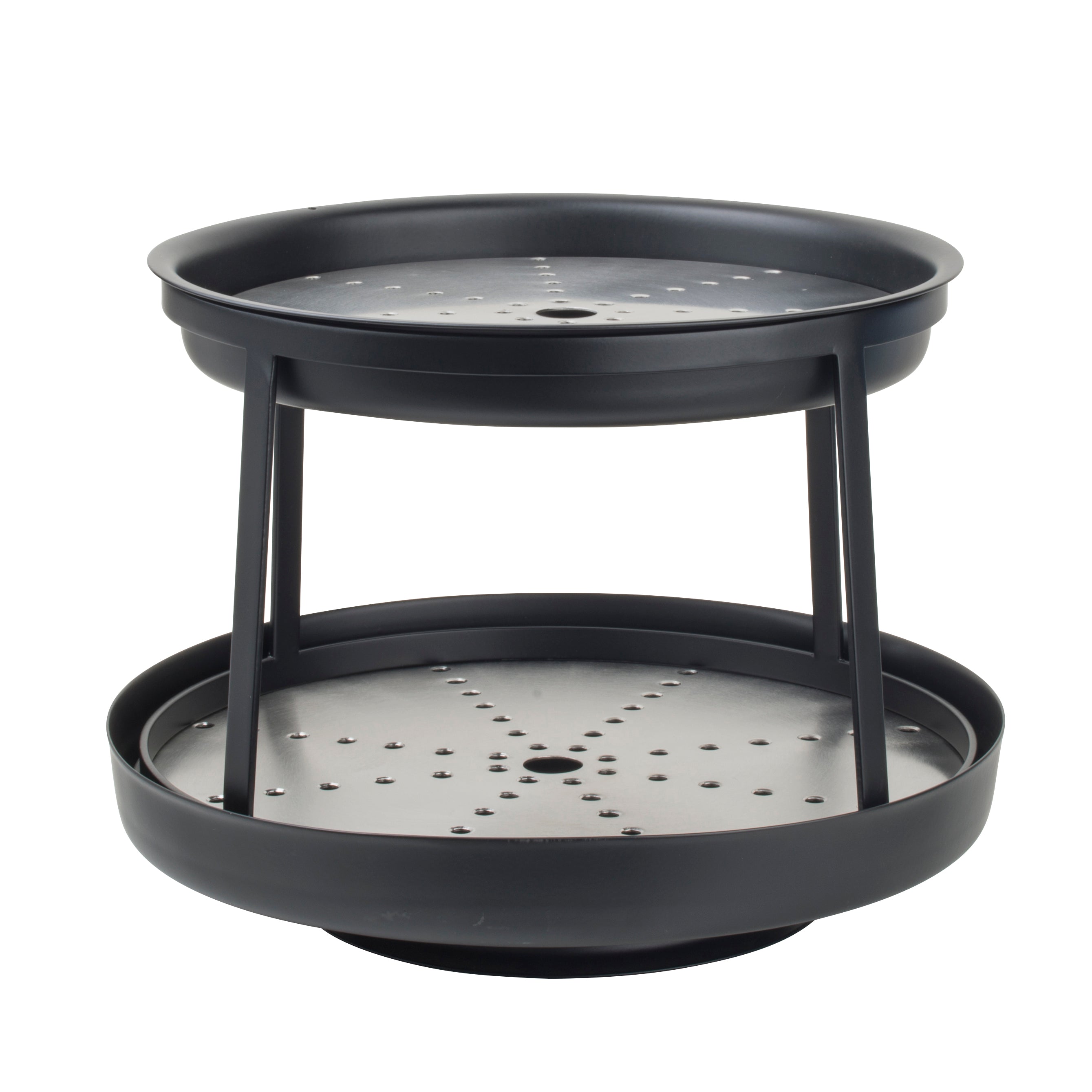 2-Tier Seafood Stand W 12.25" Seafood Std Blk