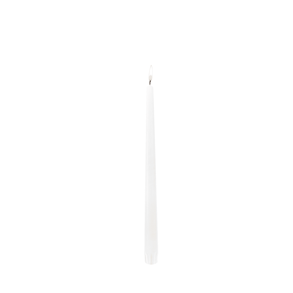 12"H White Wax Select Wax® Taper Candle