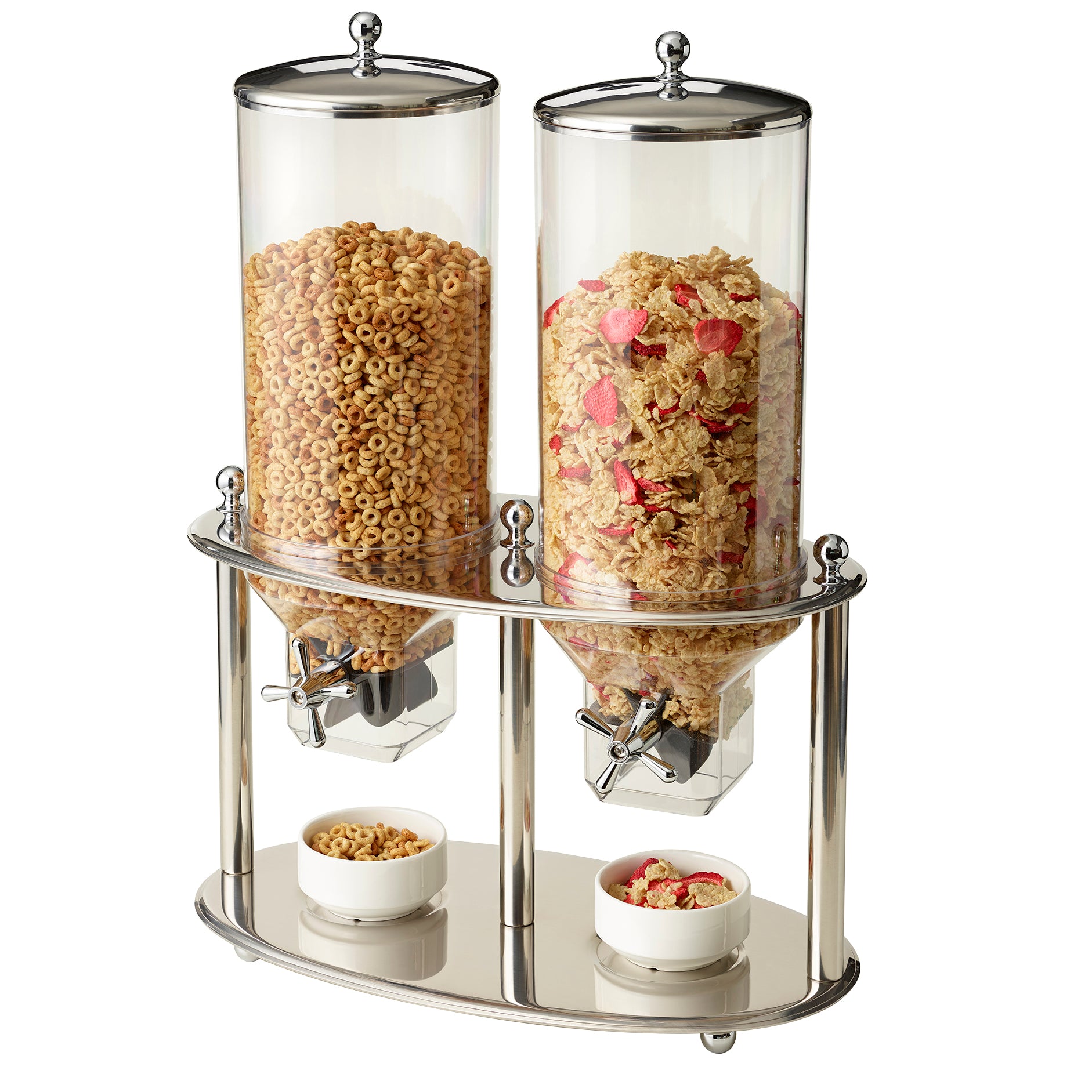 Double Cereal Dispenser 11.0" Dia. L 19.0" W 11.0" (3.0 Gal) Creations Metal