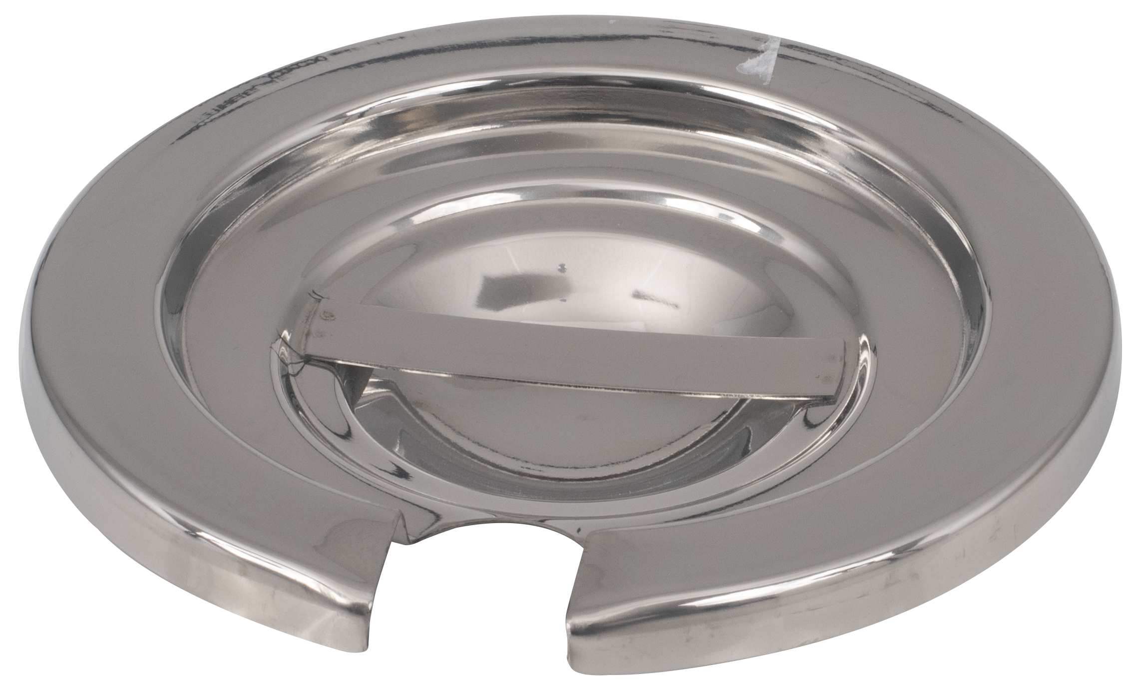 Cover for 2.5 qt. Inset, Notched, Polished Mirror Finish, Stainless Steel