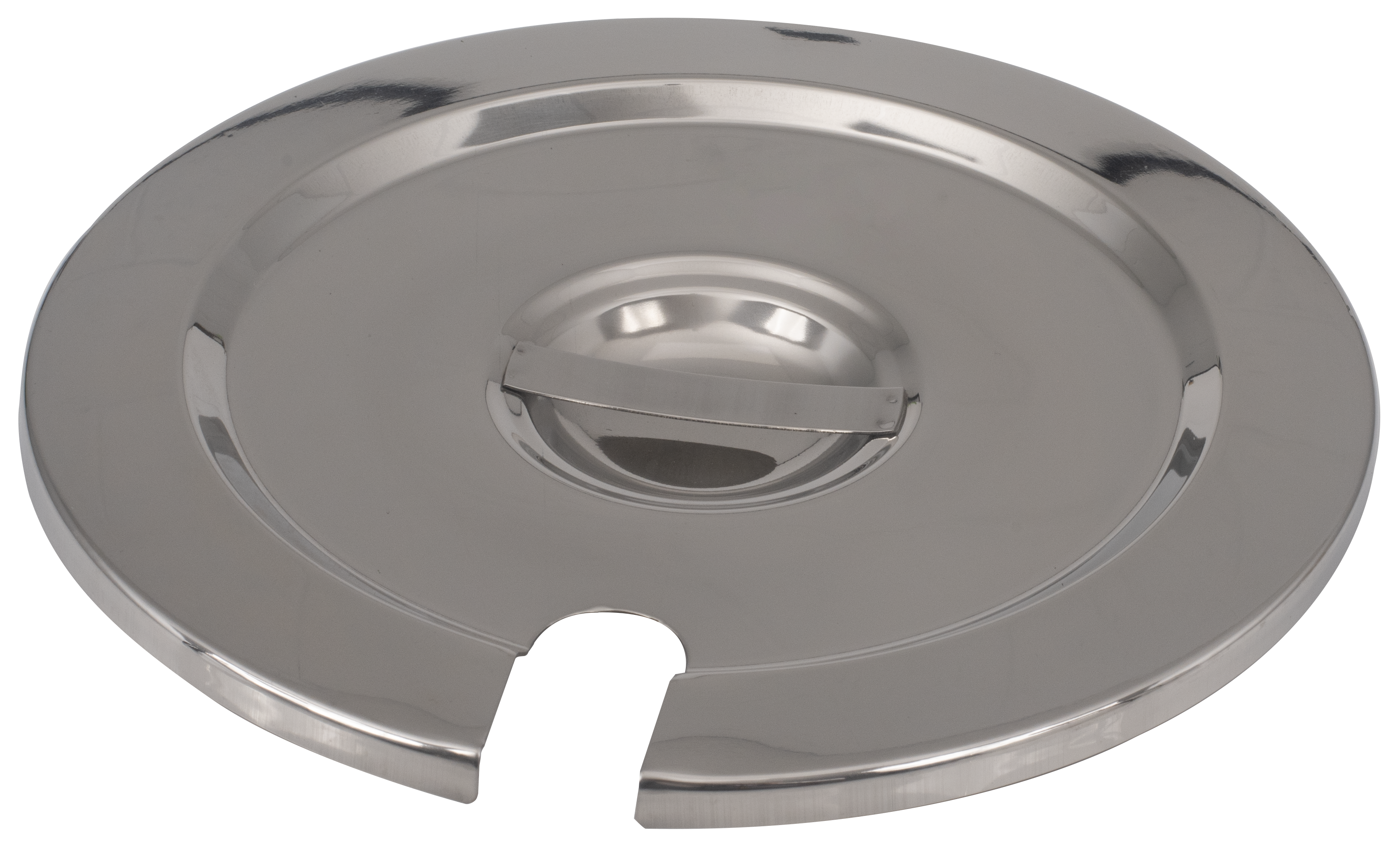 Cover for 7 qt. Inset, Notched, Polished Mirror Finish, Stainless Steel