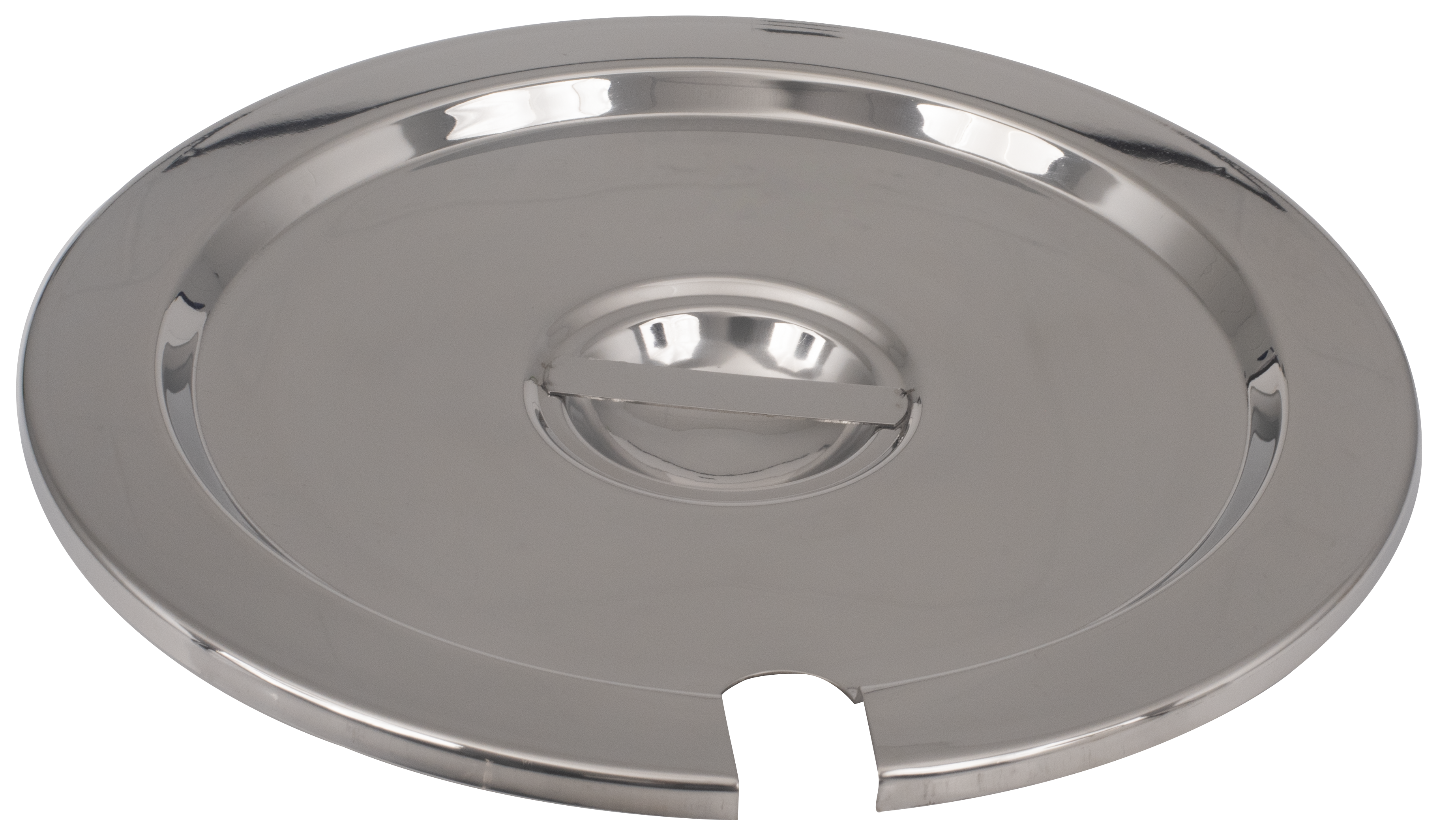Cover for 11 qt. Inset, Notched, Polished Mirror Finish, Stainless Steel
