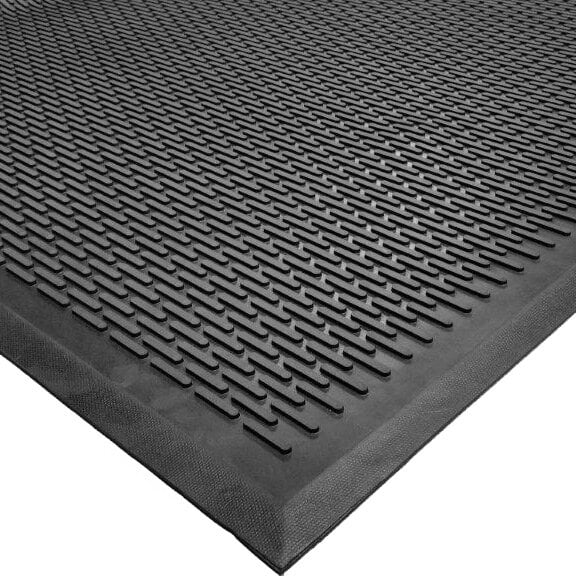 3' x 5' Ridge-Scraper Safety Mat, Heavy Duty Rubber