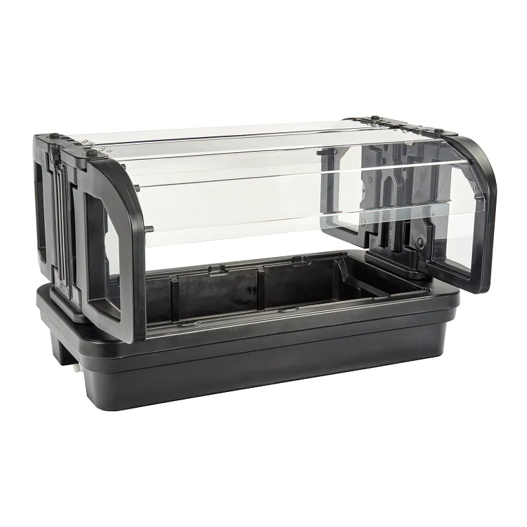 Versa Tabletop Food Bar with Sneeze Guard 50-3/4" Black 3-Pan