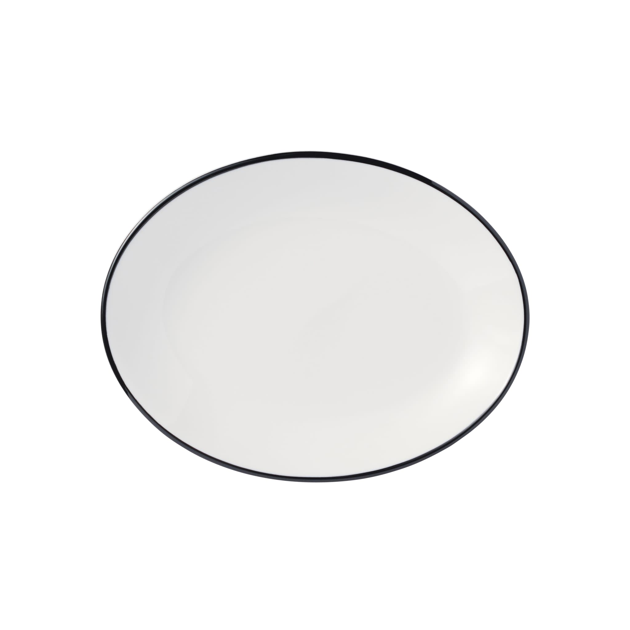 Porcelana Linea 9.75" x 7.5" Rectangular Platter, Black