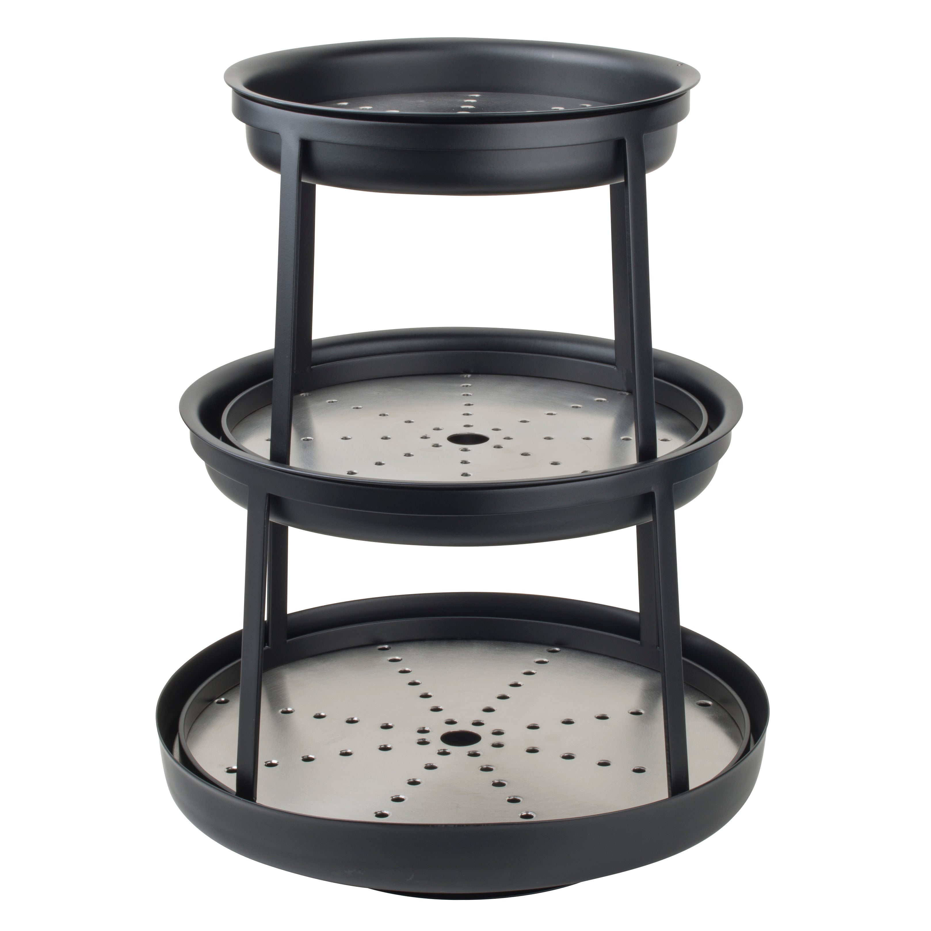 3-Tier Seafood Stand W 12.25" Seafood Std Blk