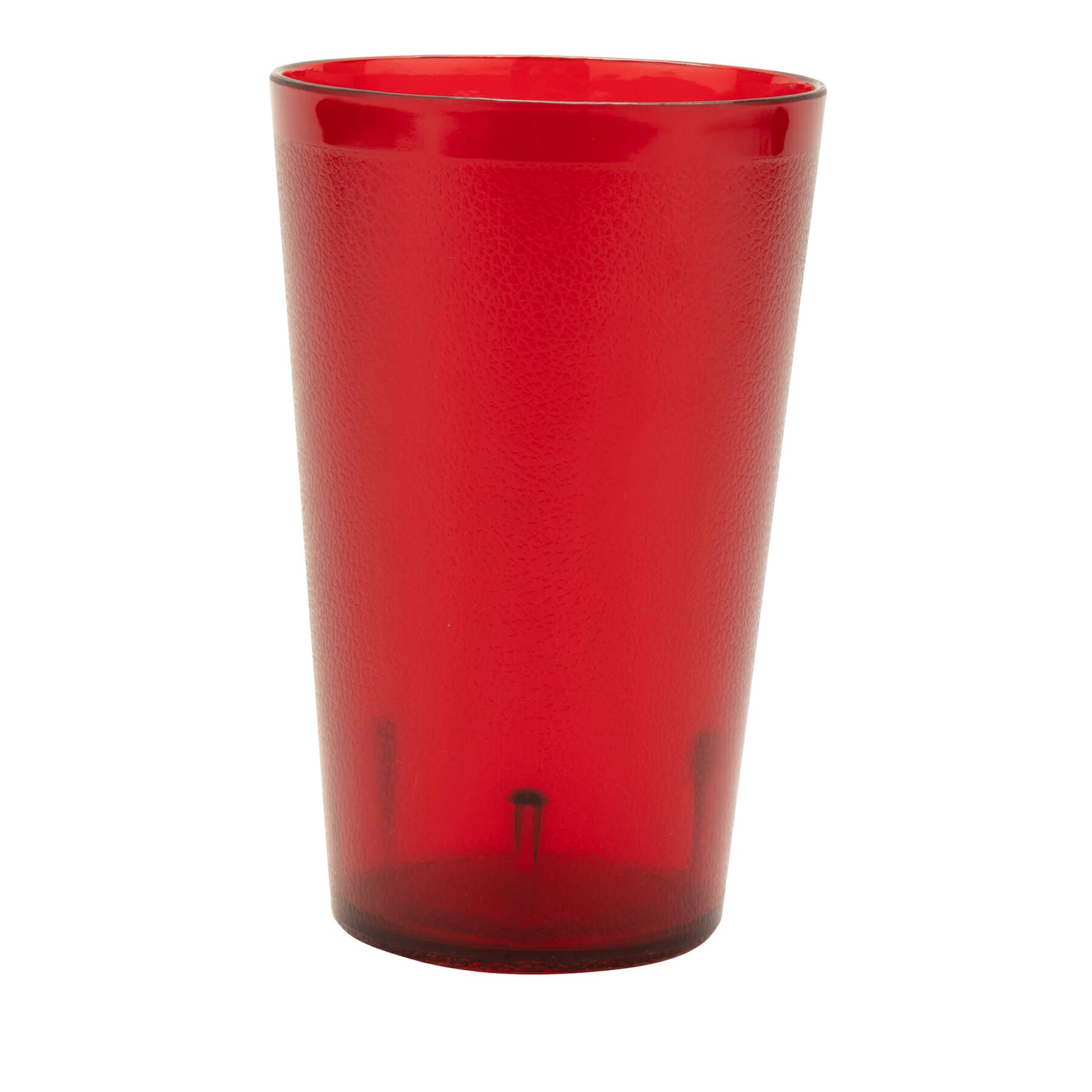 32 oz. Short Stackable Textured Plastic Tumbler, Red