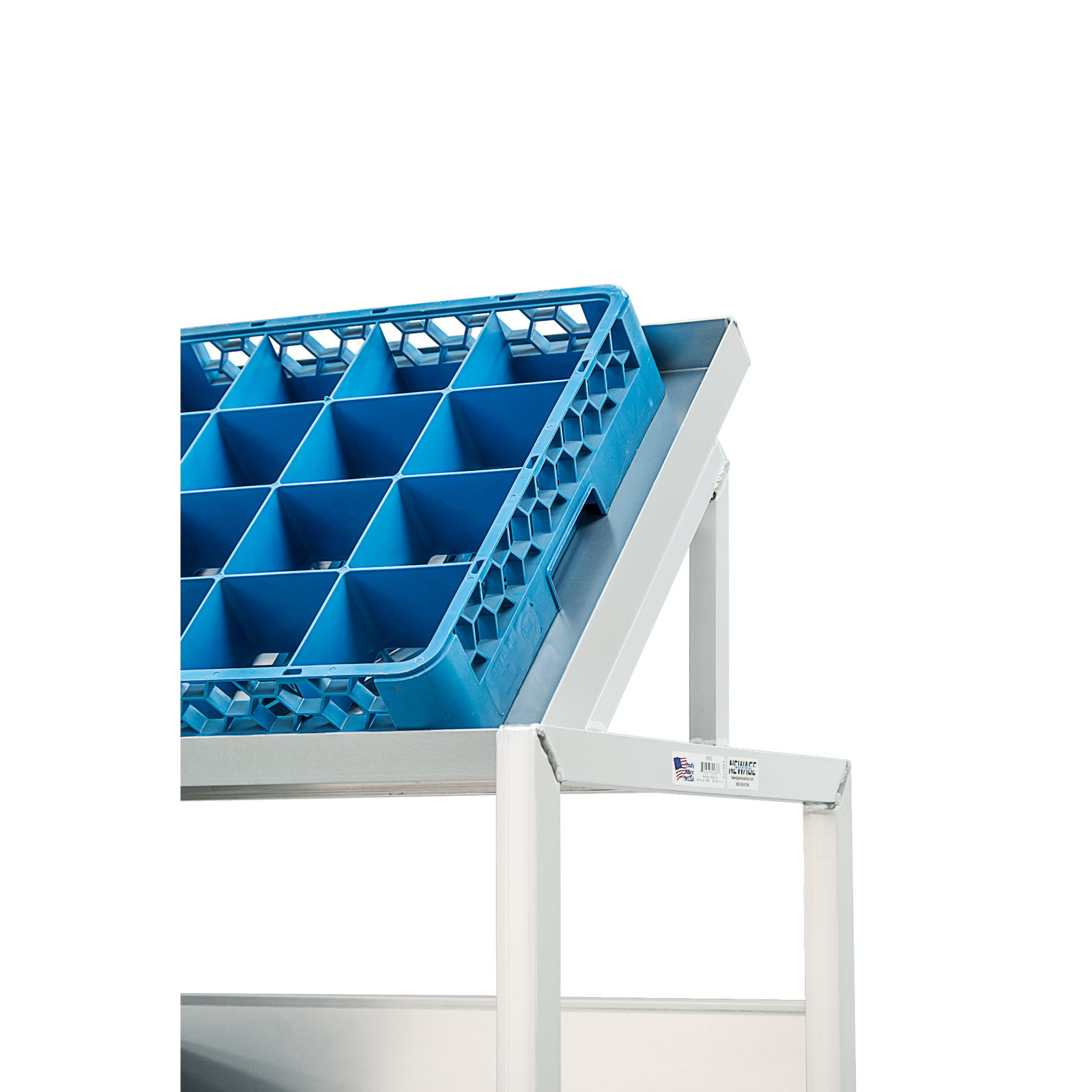 Mobile Bussing Station 55" - Glass Rack Compatible